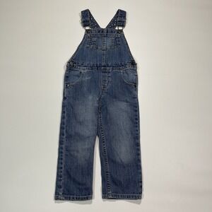 Vintage Oshkosh Genuine Kids Denim Bib Overalls Size 3T Premium Denim